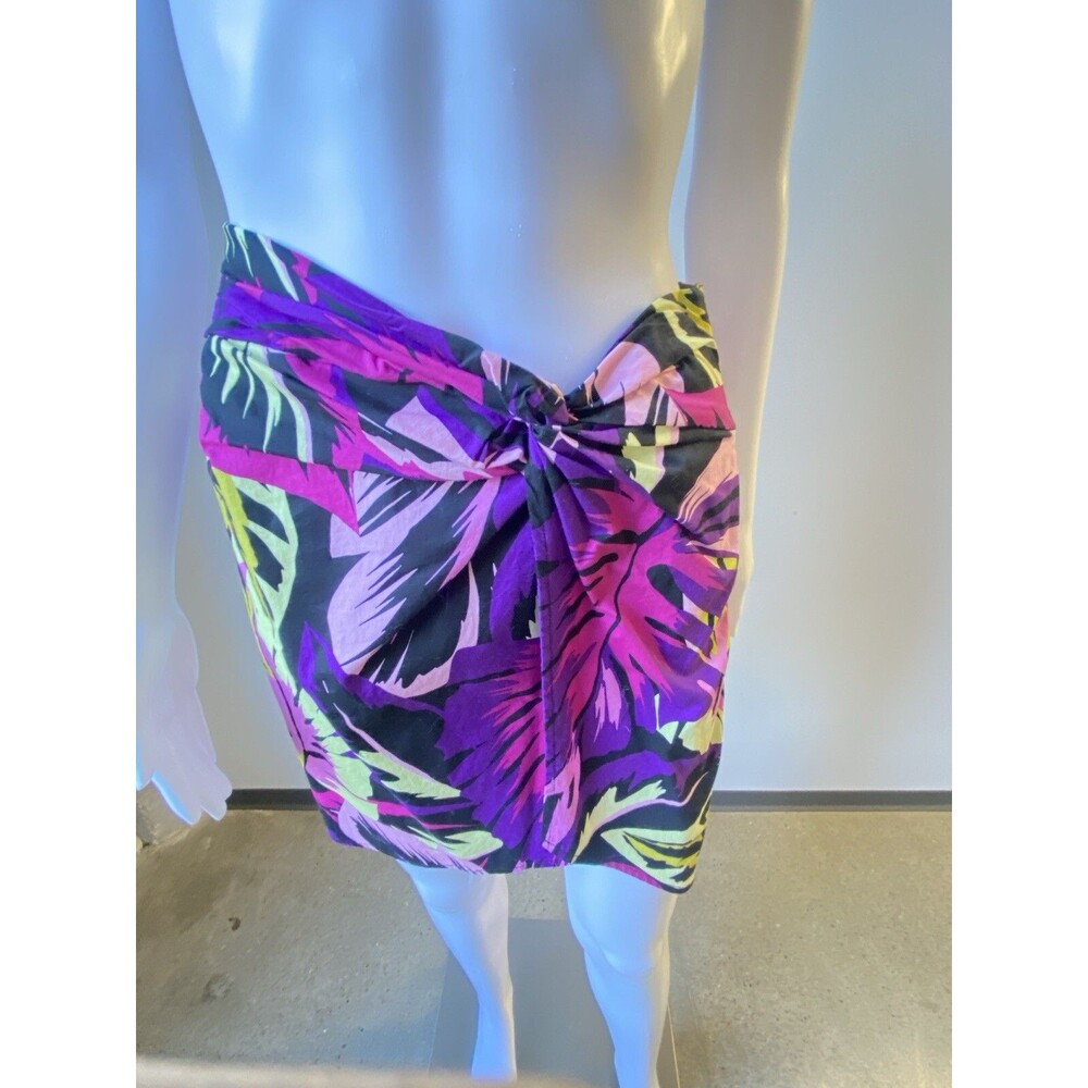 Future Collective Tropical Beach Print Twist Front Alani‎ Noelle Skirt Size 10